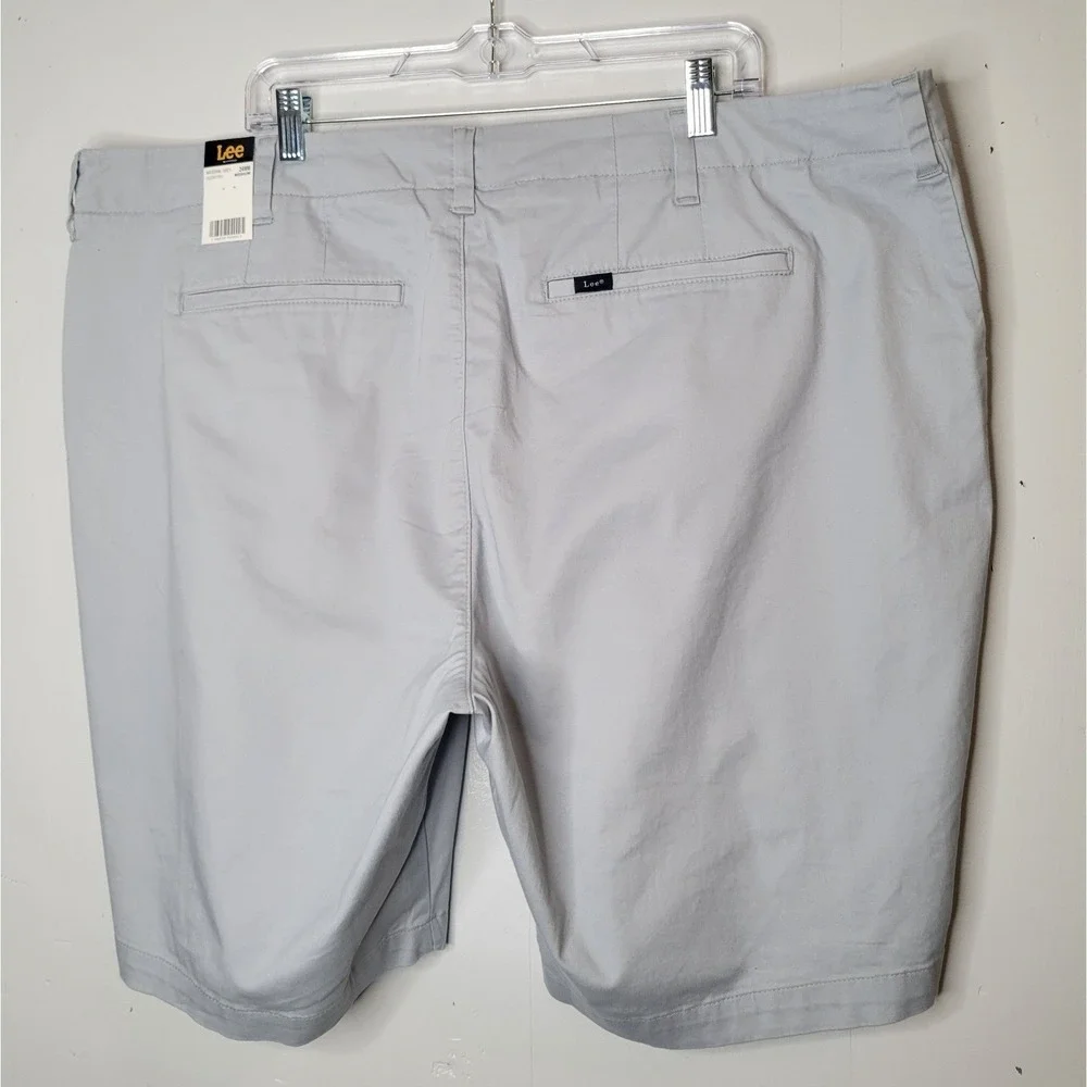 Lee Legendary Plus Womens‎ Bermuda Shorts Light Gray MidRise 9